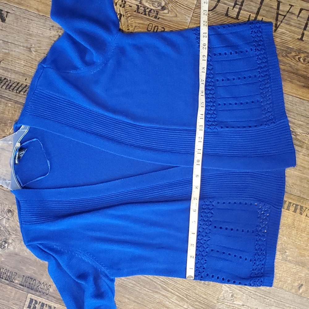 Sweaterworks, royal blue, long-sleeve, acrylic, sweater, size large - Picture 7 of 11